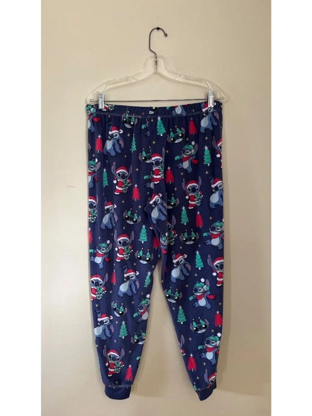 Disney Stitch Womens Large (12/14) Christmas Top And Pants Pajama Two Piece Set - Picture 5 of 8